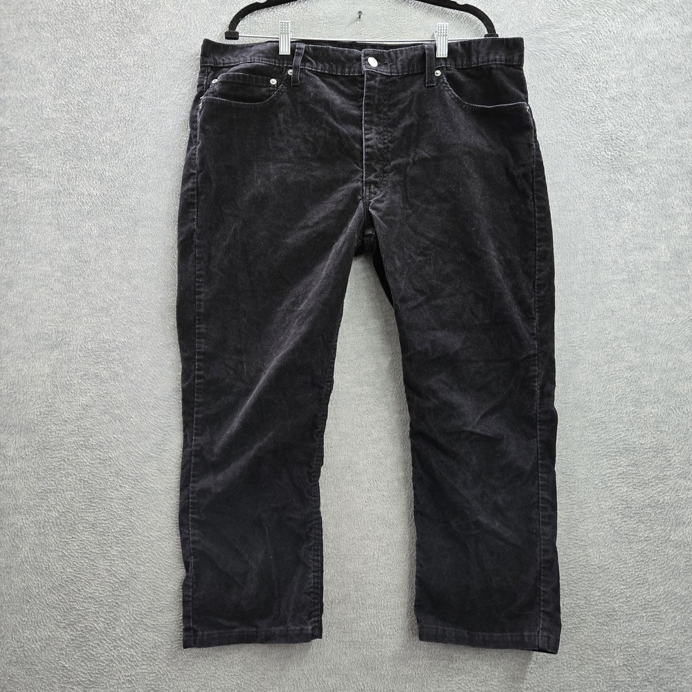 Levi's 511 Women Pants 38X32 Black Slim Fit Corduroy 23" Inseam READ